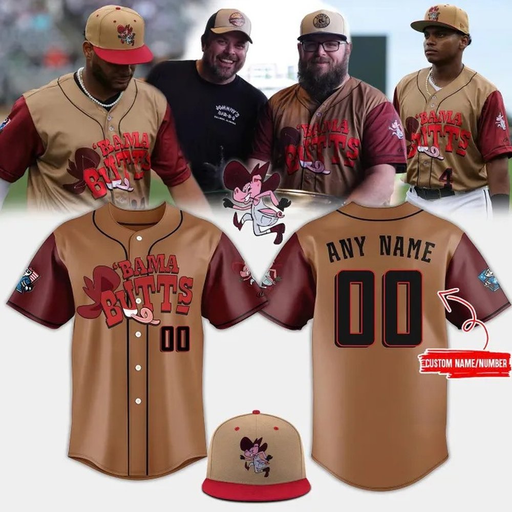 Personalized Rocket City Trash Pandas Bama Butts Day Baseball Jersey 2025 Gifts For Him