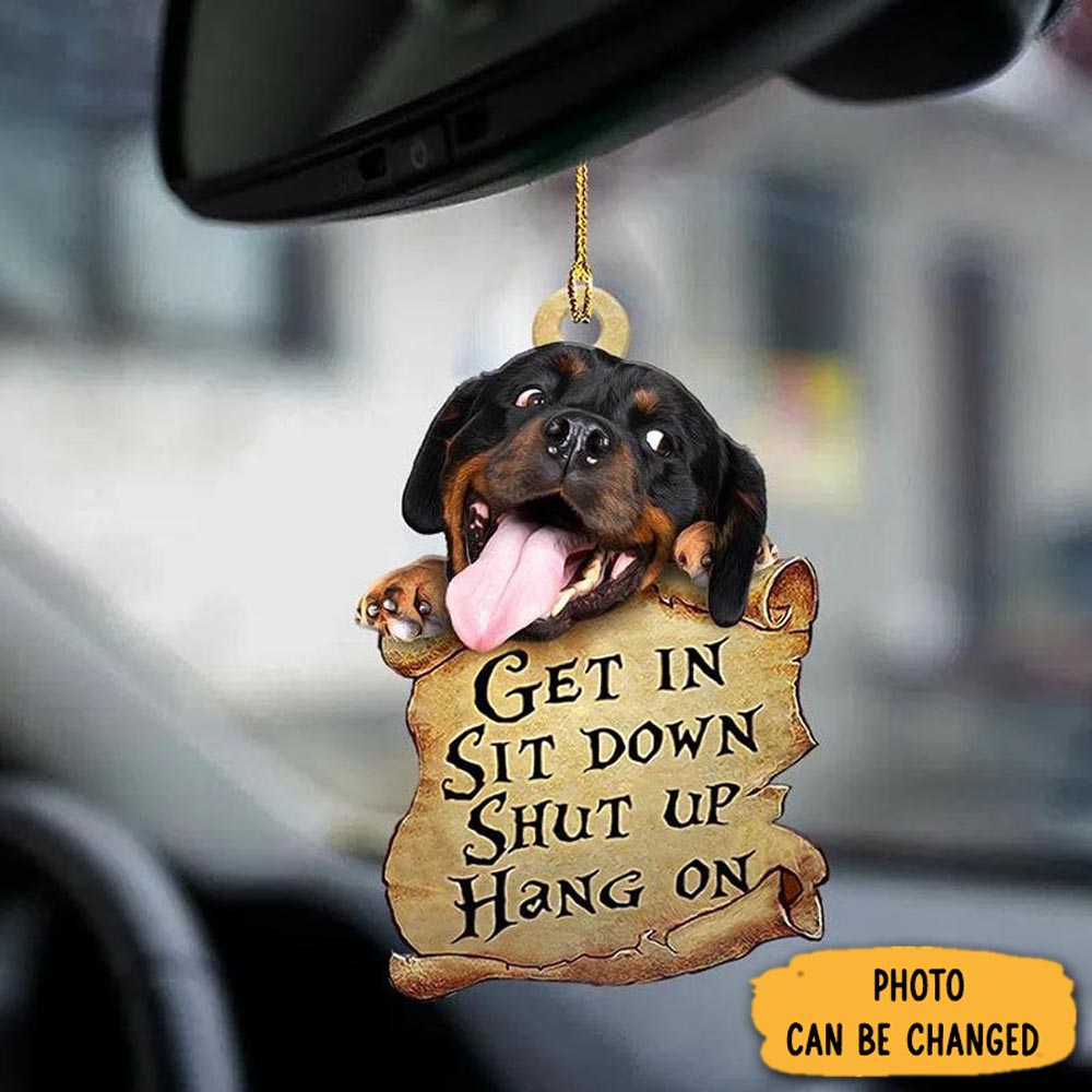 Personalized Rottweiler Get In Ornament Lovely New Year Ornament Keepsake