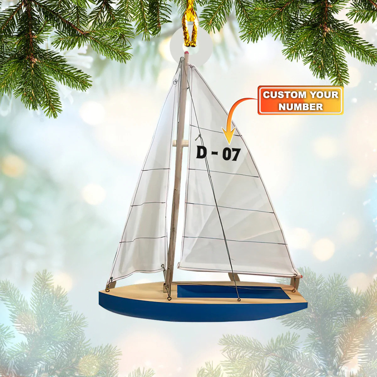 Personalized Sailboat Christmas Ornament Sailboat Christmas Tree Ornaments 2024