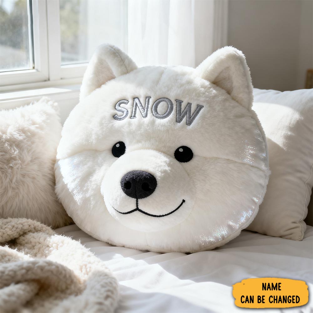 Personalized Samoyed Dog Pillow Animal Themed Cozy Throw Pillows Samoyed Dog Lovers Gifts