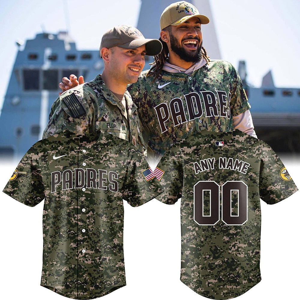 Personalized San Diego Padres Military Day Limited Edition Camo Baseball Jersey Presents For Baseball Lovers