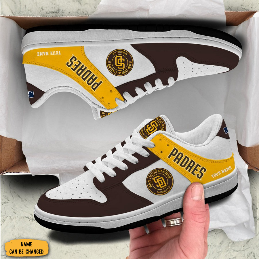 Personalized San Diego Padres SB Dunk Low Top Shoes Cool Gifts For Baseball Lovers