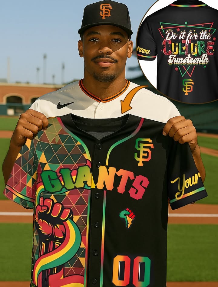 Personalized San Francisco Giants x Juneteenth Jersey Baseball Player Gift Ideas