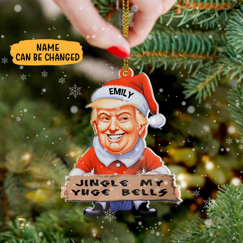 Personalized Santa Donald Trump Ornament for Christmas