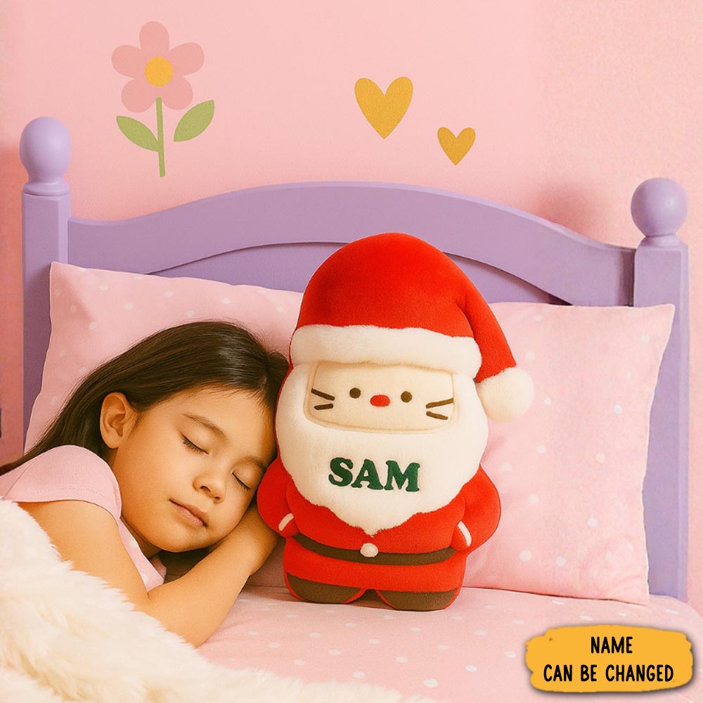 Personalized Santa Throw Pillow Santa Claus Themed Pillow Bedroom Decor Xmas Gift Ideas