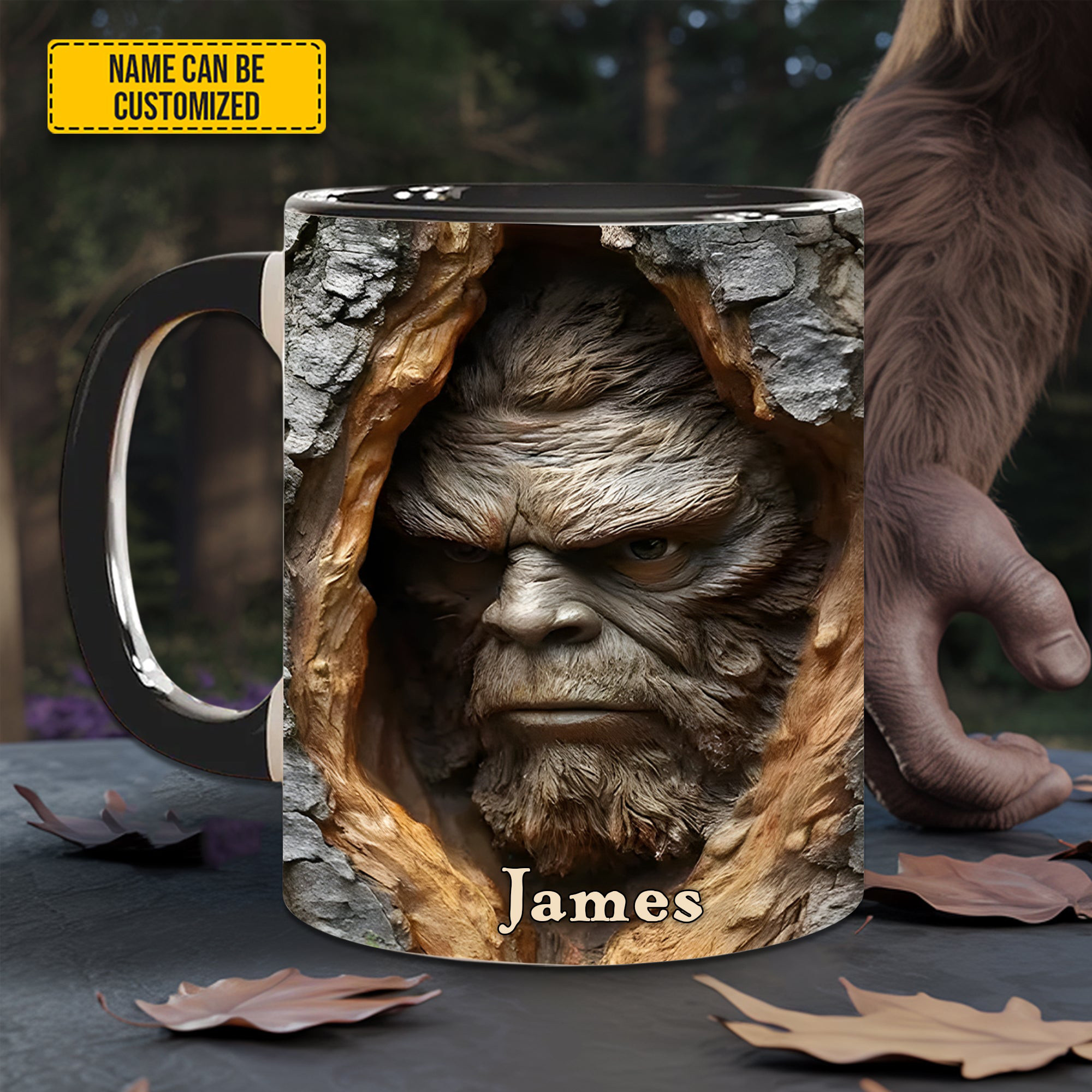 Personalized Sasquatch Mug Outdoor Camping Adventure Mug Cool Gifts For Sasquatch Lovers