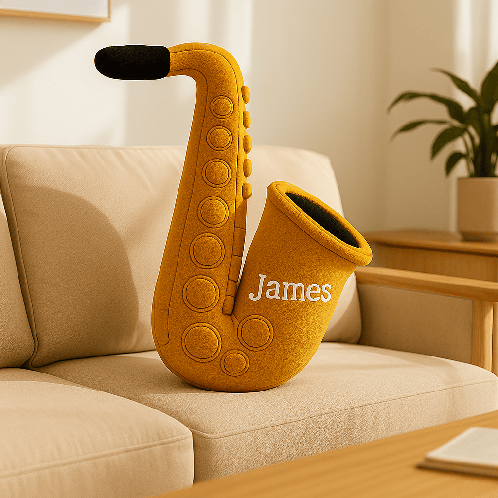 Personalized Saxophone Shaped Pillow Sofa Decorations Christmas Gifts For Music Lovers