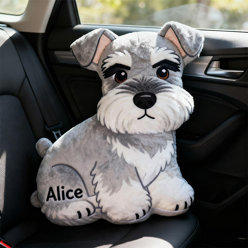 Personalized Schnauzer Sitting Pillow Dog Animal Pillows Christmas Gifts For Dog Owners