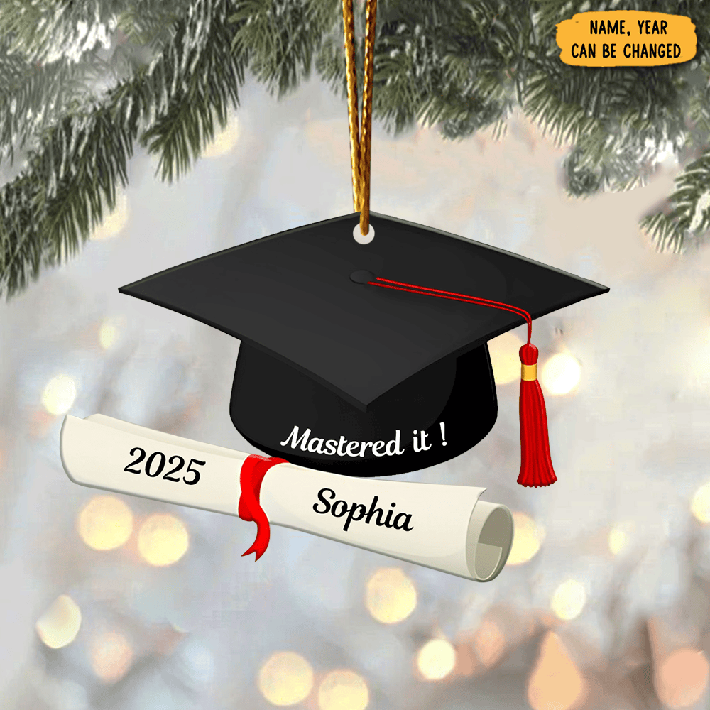 Personalized School Graduation Christmas Ornament Holiday Decor Graduation Xmas Gifts