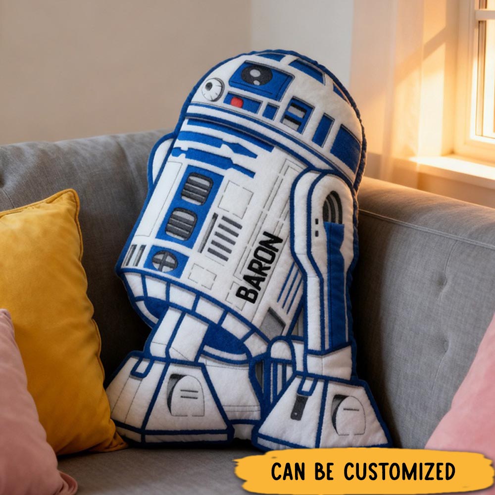 Personalized Sci-Fi Fan Room Decoration Pillow Space Robot Lover Gift for Geek Sci-Fi Lover