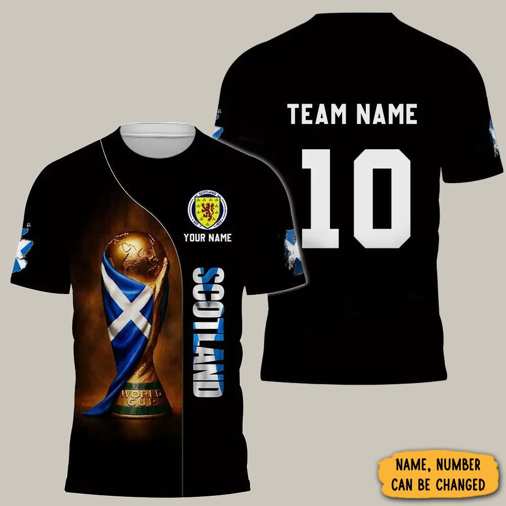 Personalized Scotland Football T-Shirt Game Day Scotland National Football Merch Fan Gear