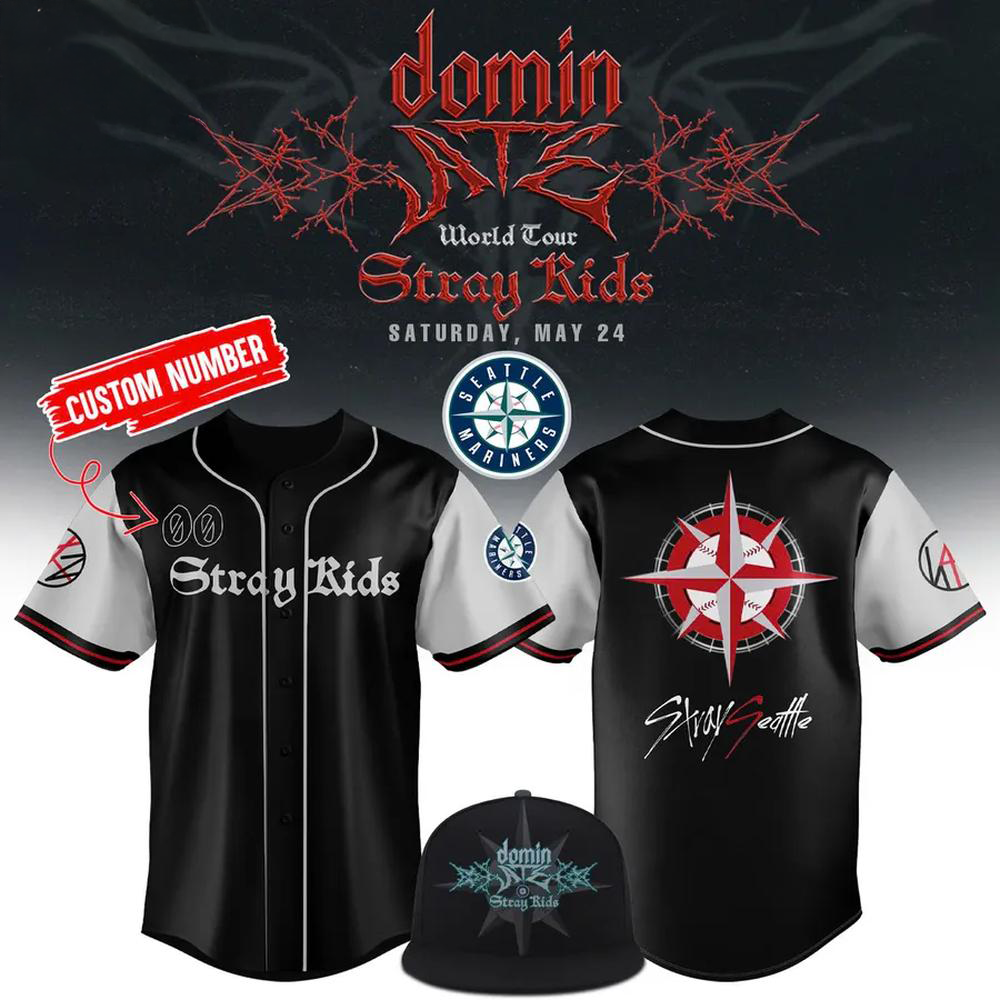 Personalized Seattle Mariners X Stray Kids World Tour 2025 Limited Edition Baseball Jersey Best Gifts For Baseball Players
