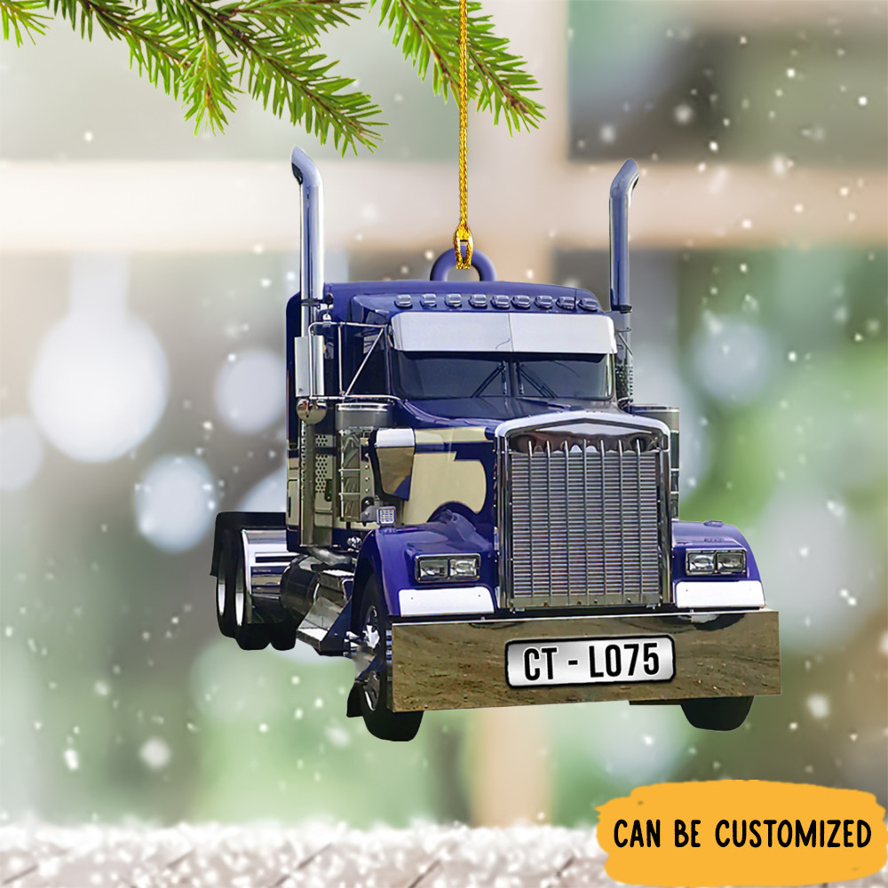 Personalized Semi Truck Ornament Truck Christmas Ornament Best Gifts For Truckers 2024