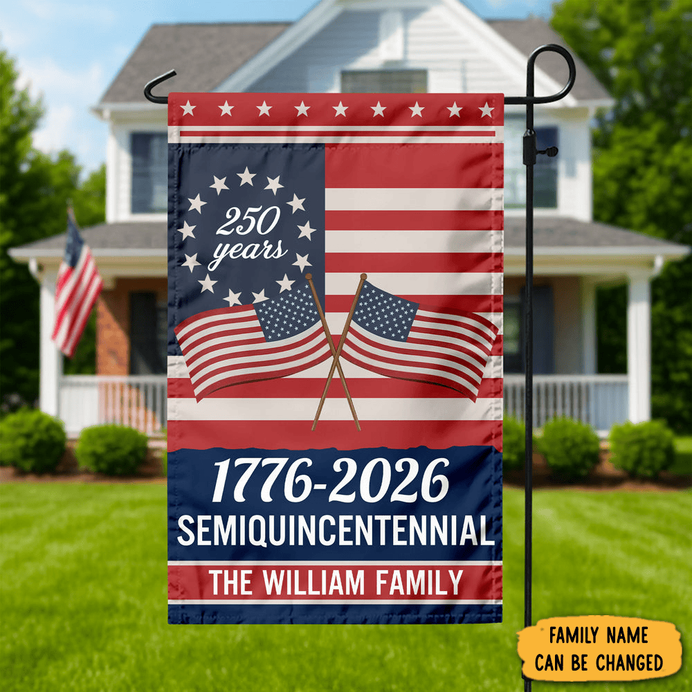 Personalized Semiquincentennial 250th Anniversary Flag America's Birthday Merch