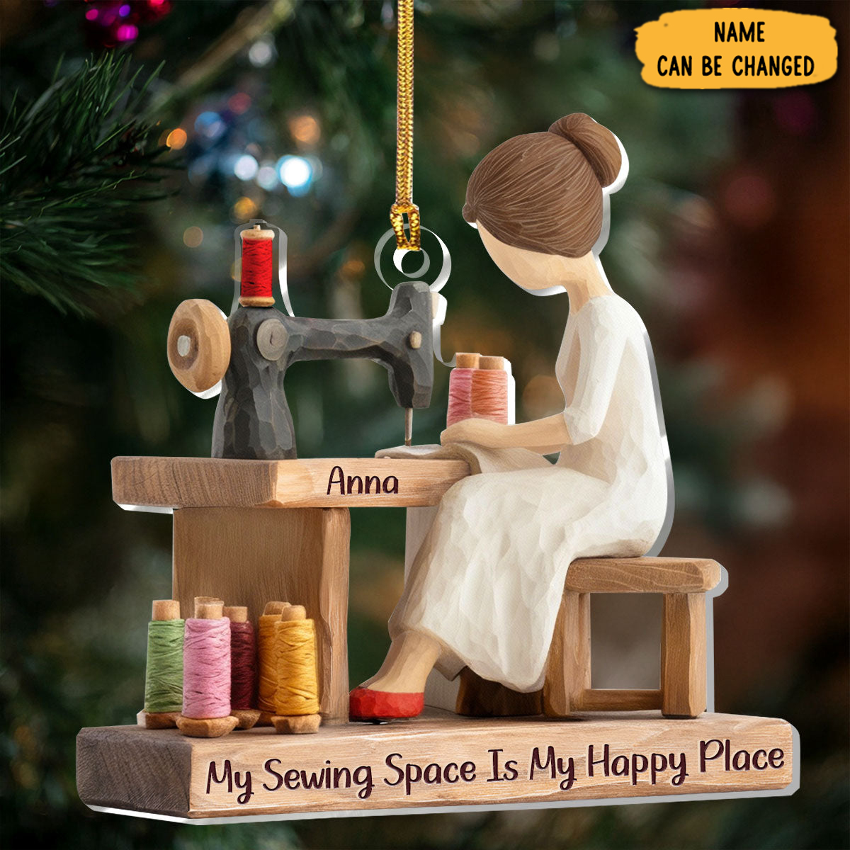 Personalized Sewing Christmas Ornament Xmas Home Decor Christmas Gifts For Mom