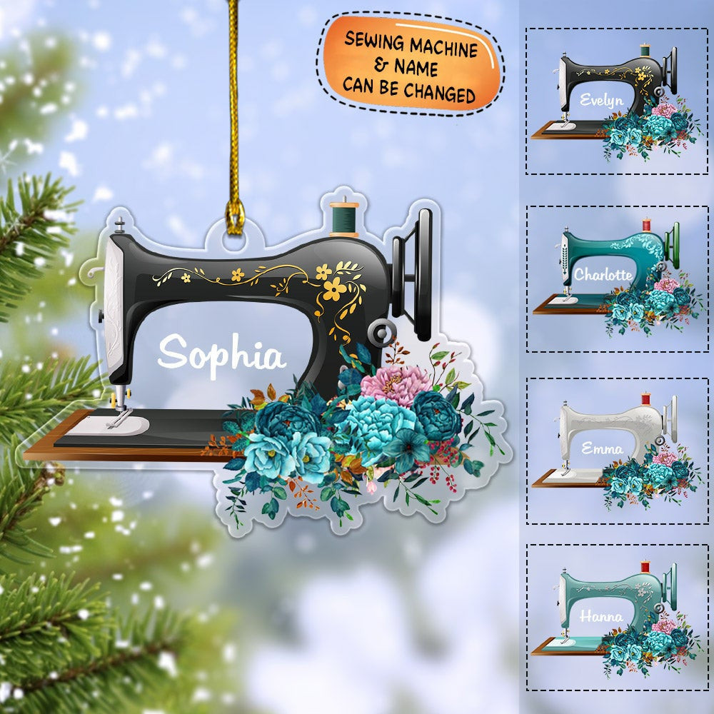 Personalized Sewing Machine Custom Shaped Acrylic Ornament One Side Prints