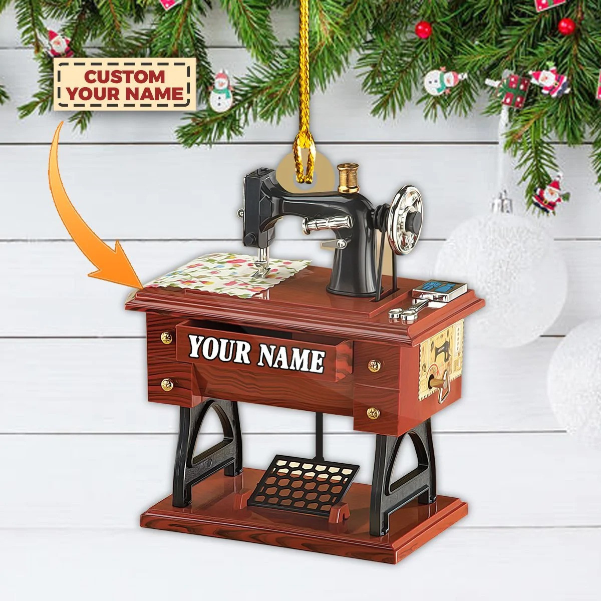 Personalized Sewing Machine Ornament Sewing Christmas Ornament 2024