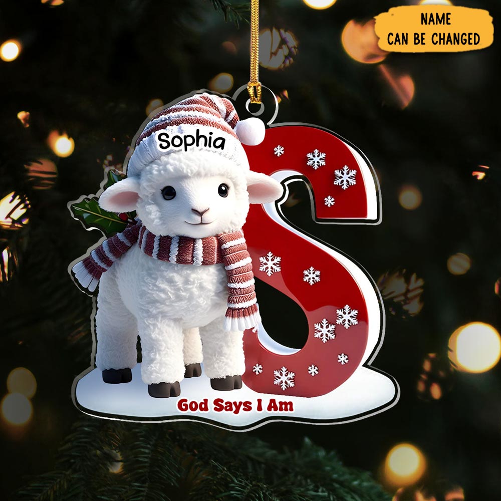 Personalized Sheep God Says I Am Christmas Ornament Animal Themed Christmas Gift Ideas