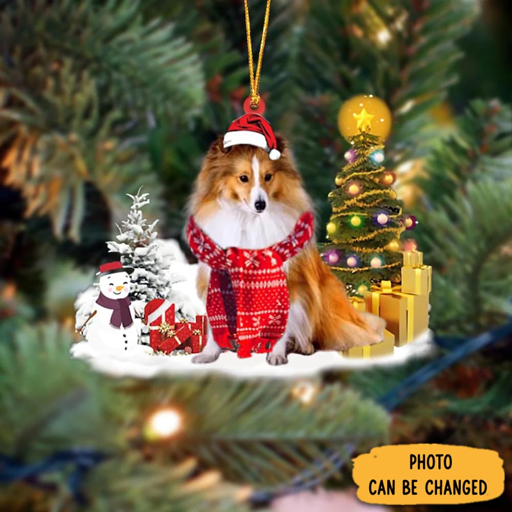 Personalized Shetland Sheepdog Christmas Ornament Memorable Anniversary Ornament Keepsake