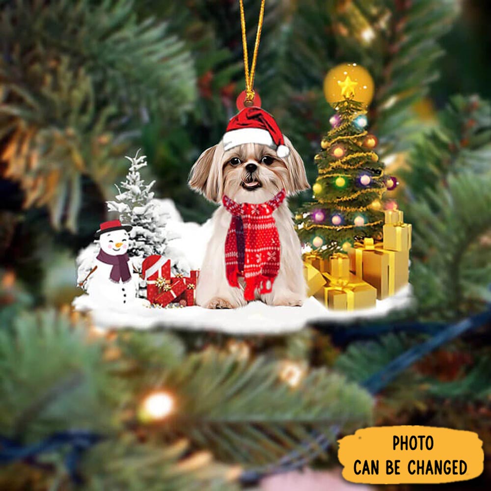 Personalized Shih Tzu Christmas Ornament Charming Christmas Ornament Gift Idea(1)