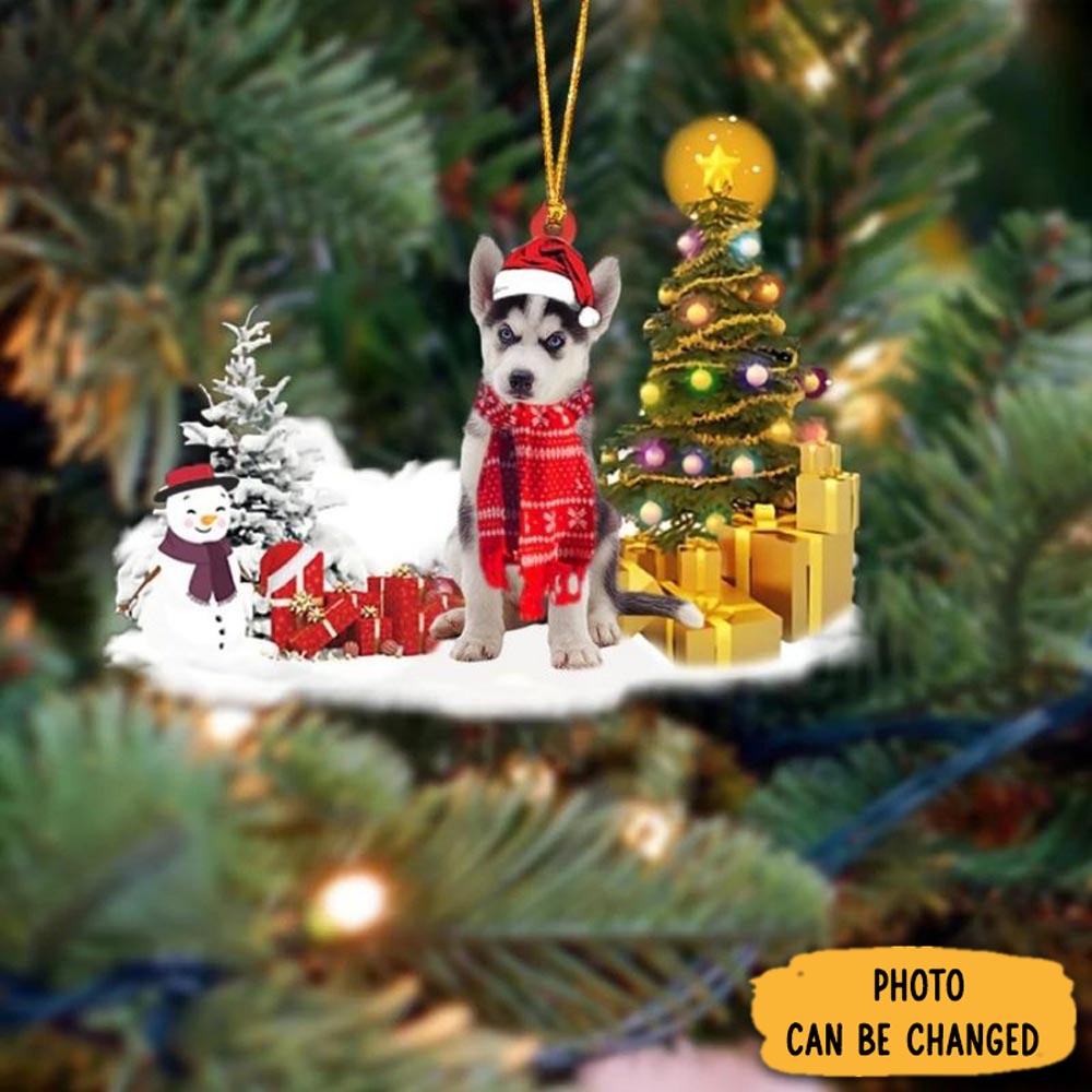 Personalized Siberian Husky Christmas Ornament Heartwarming Family Ornament Keepsake