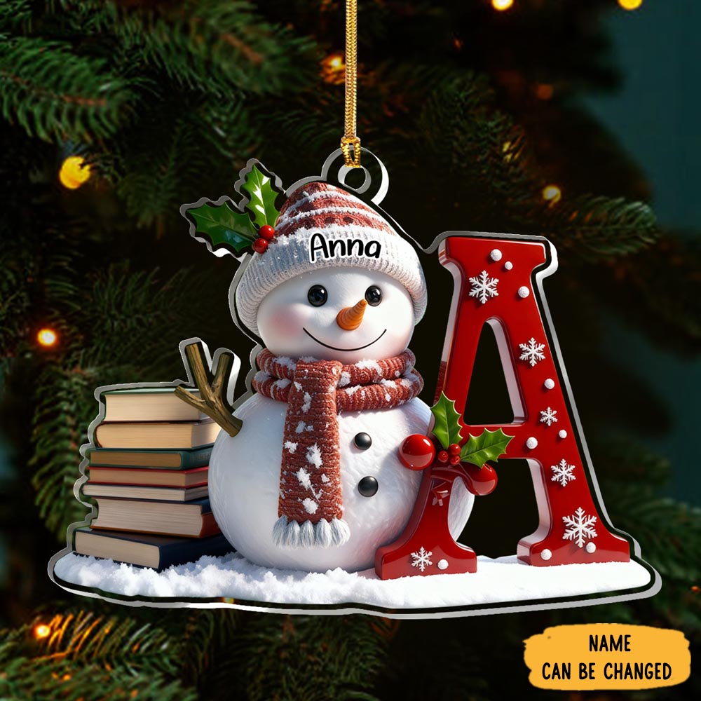 Personalized Snowman Christmas Ornament Christmas Tree Decor Snowman Lover Xmas Gifts