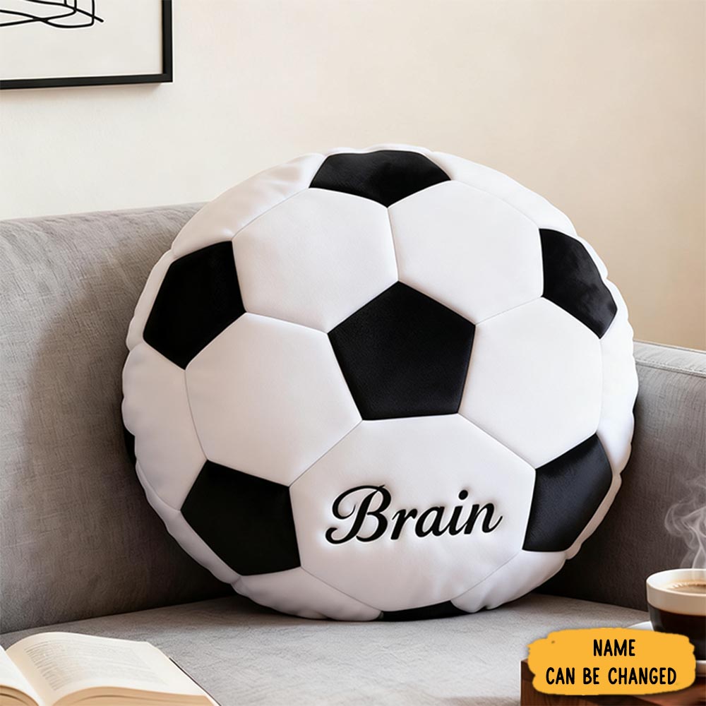 Personalized Soccer Ball Pillow Home Decor Pillow Christmas Gifts For Soccer Lovers