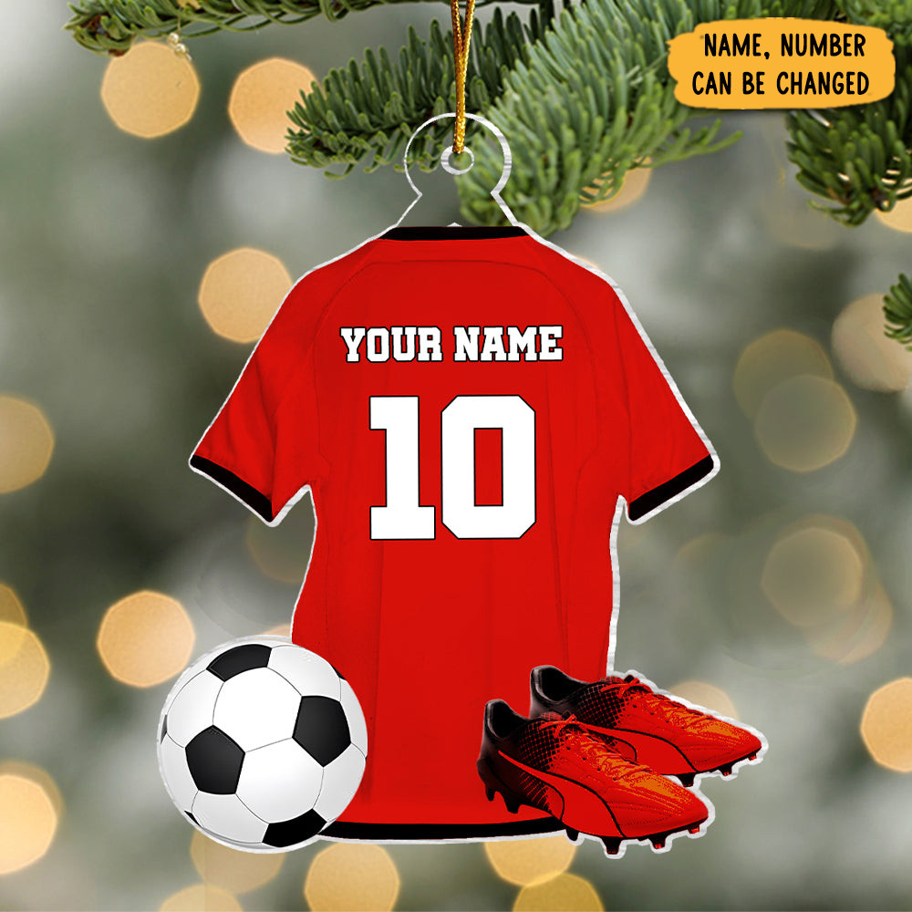 Personalized Soccer Christmas Ornament Xmas Tree Decor Soccer Player Christmas Presents