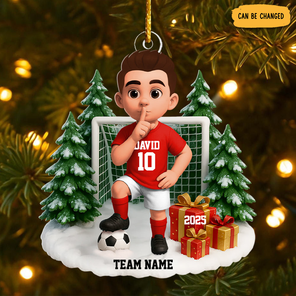 Personalized Soccer Player Christmas Ornament Christmas Signs Xmas Gift Ideas For Him
