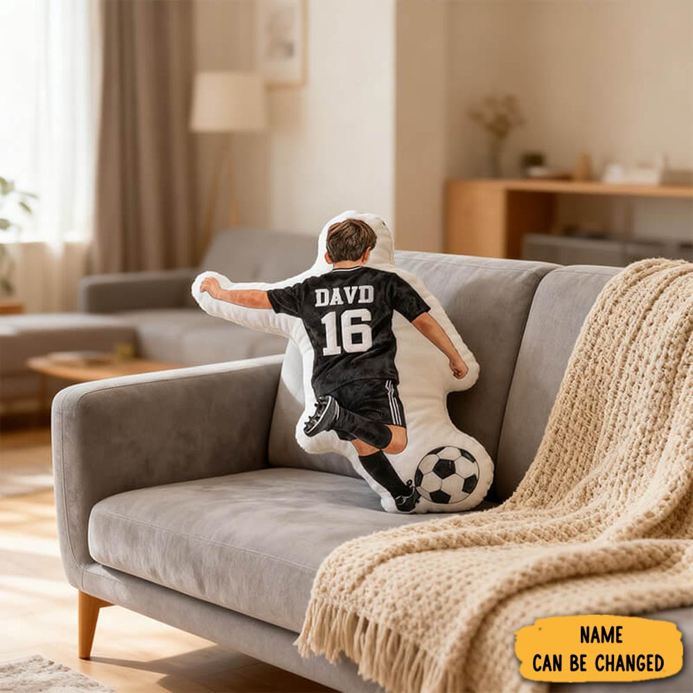 Personalized Soccer Player Pillow Decorative Throw Pillow Home Decor Gifts For Soccer Lovers