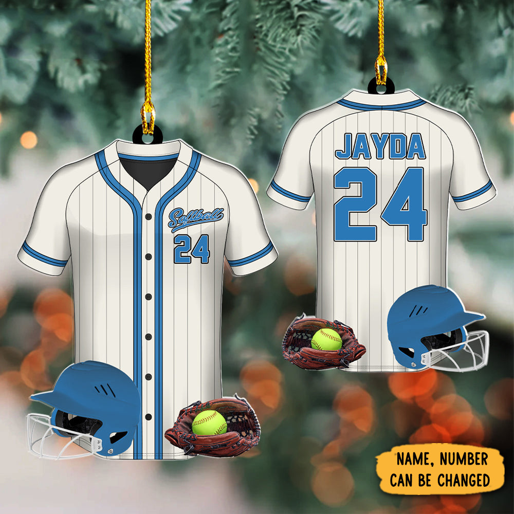 Personalized Softball Christmas Ornament Xmas Decor Christmas Gifts For Softball Players