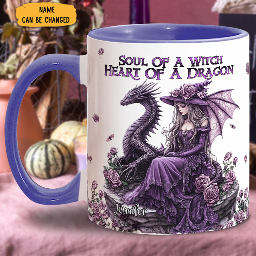 Personalized Soul Of A Witch Heart Of A Dragon Mug Unique Mugs Gifts For Dragon Lovers