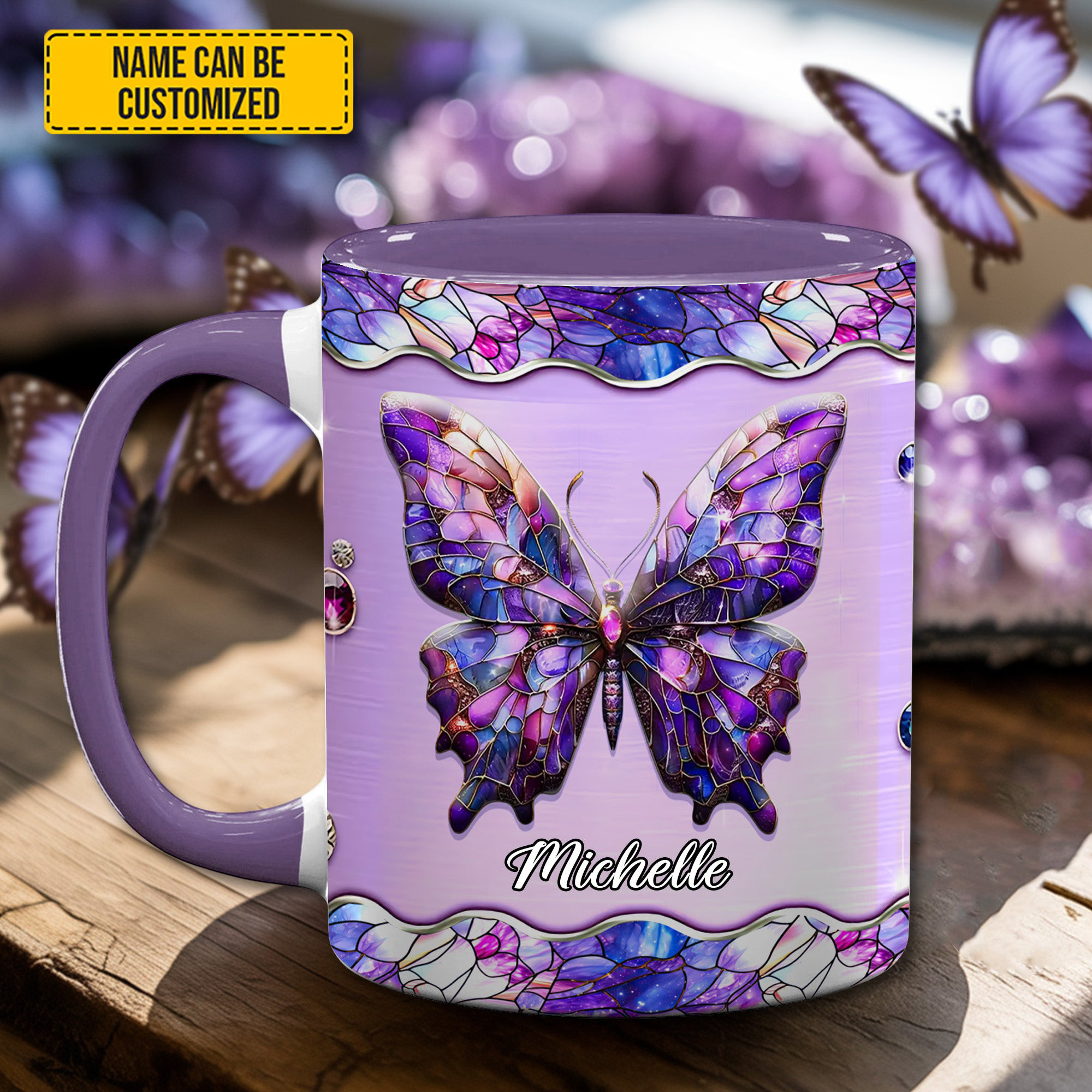 Personalized Sparkle Butterfly Mug Butterfly Coffee Mug Unique Gifts For Girlfriend
