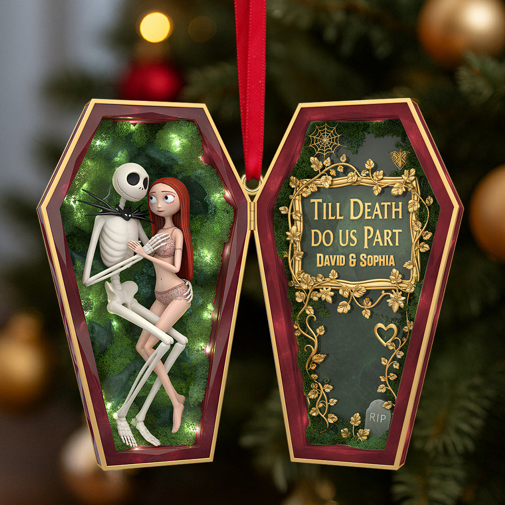 Personalized Spooky Gifts For Couple Christmas Ornament - Cute Christmas Tree Gift Idea