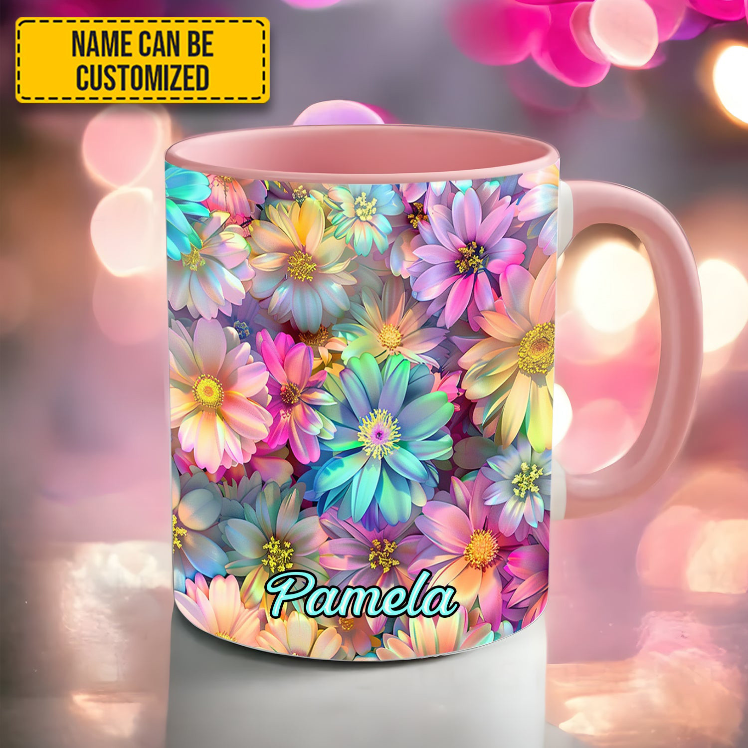 Personalized Spring Floral Flower Mug Flower Design Cup Unique Gifts For Mother