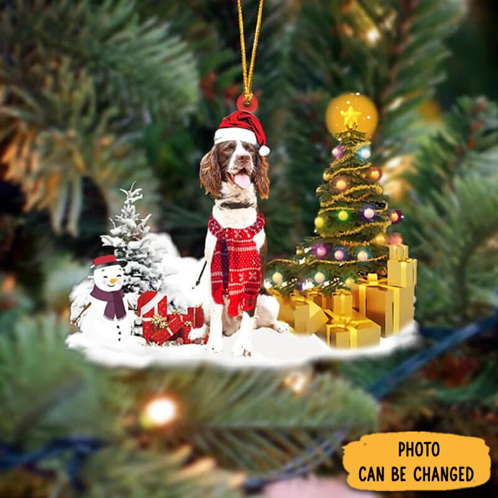 Personalized Springer Spaniel Christmas Ornament Custom Christmas Ornament Gift Idea