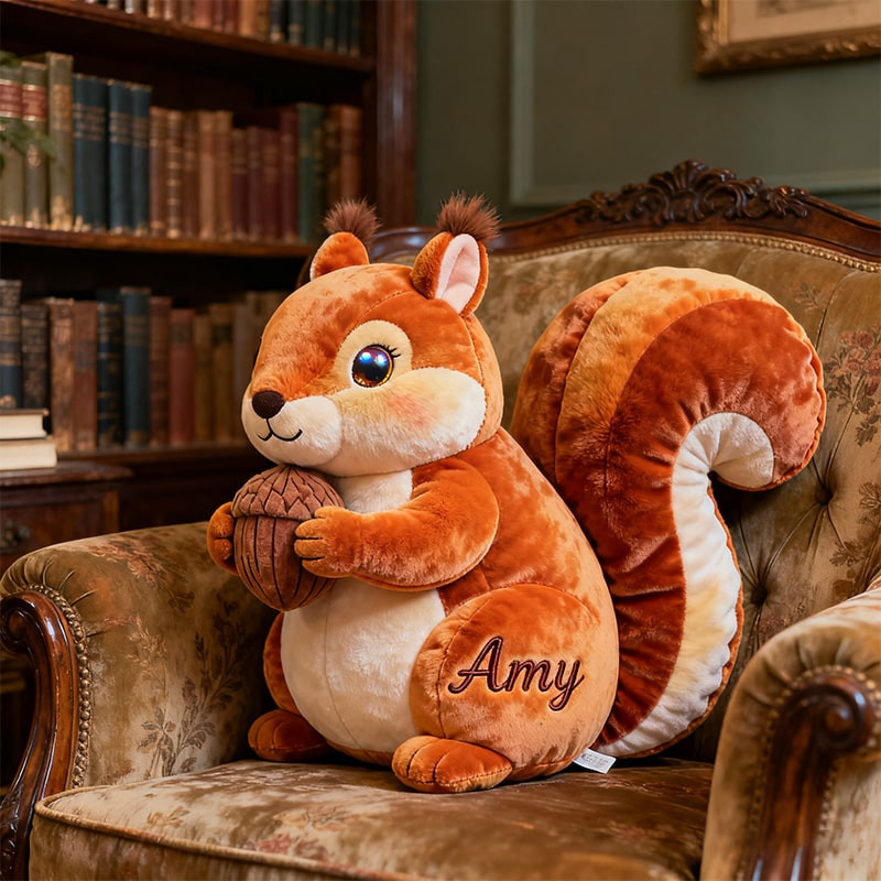 Personalized Squirrel Pillow Cute Chipmunk Pillow Christmas Gifts For Squirrel Lovers