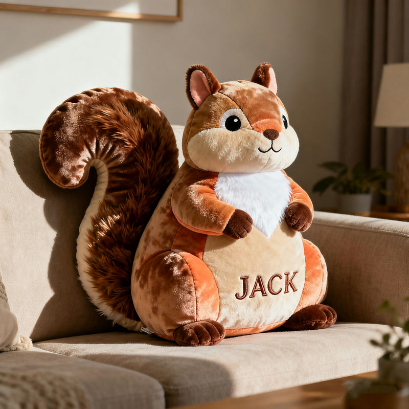 Personalized Squirrel Pillow Sofa Decor Christmas Gifts Ideas For Squirrel Lovers