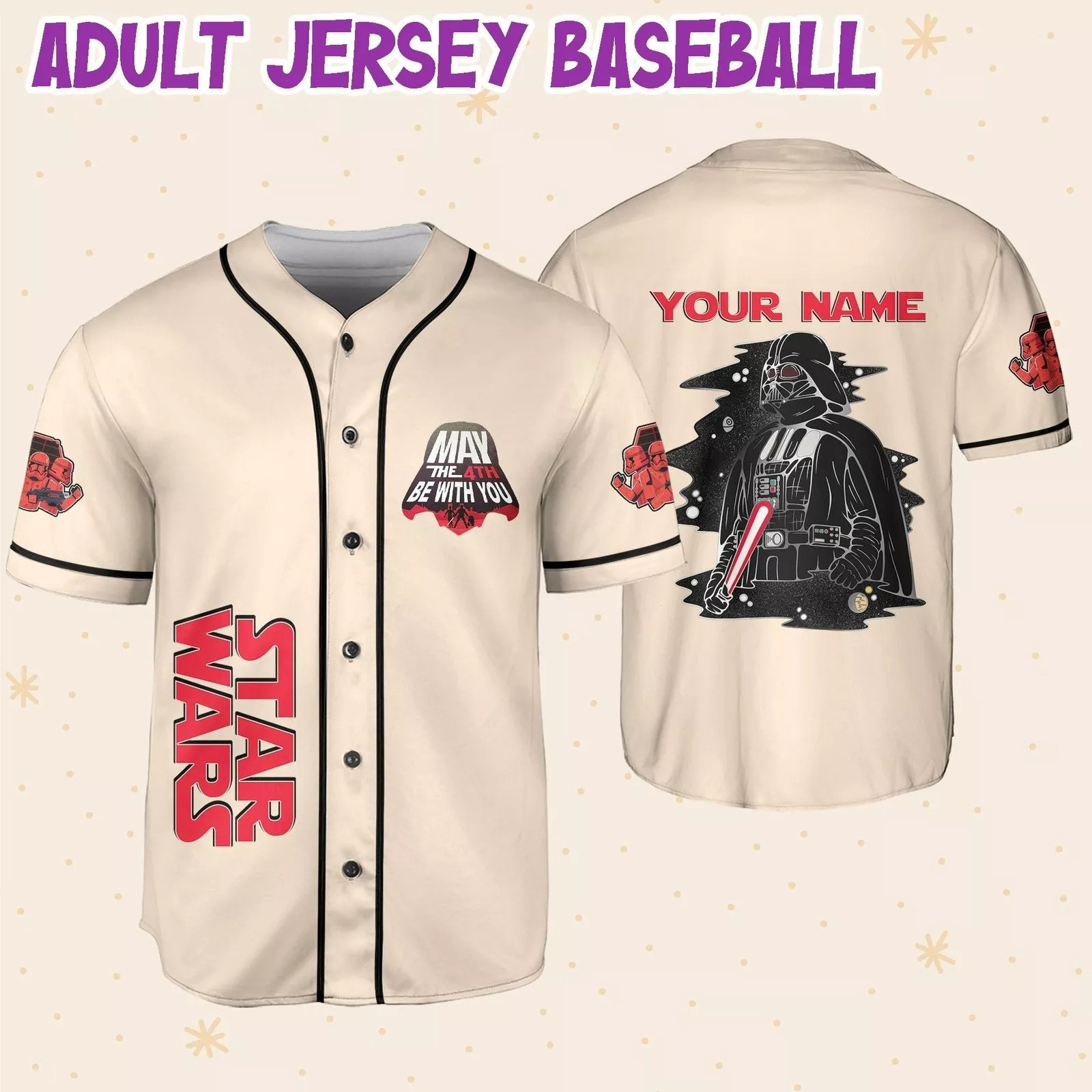 Personalized Star Wars Darth Vader May The 4th Be With You Baseball Jersey Gifts For Fans
