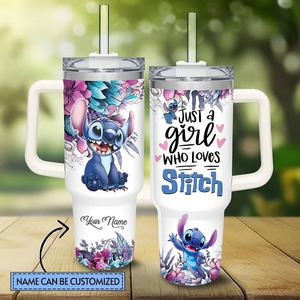 Personalized Stitch Stanley Tumbler Just A Girl Who Loves Stitch Best Custom Gift For Fans