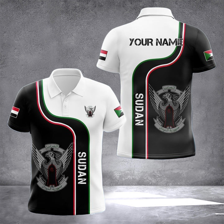 Personalized Sudan Coat Of Arms Polo Shirt Emblem Of Sudan Flag Clothing Gifts