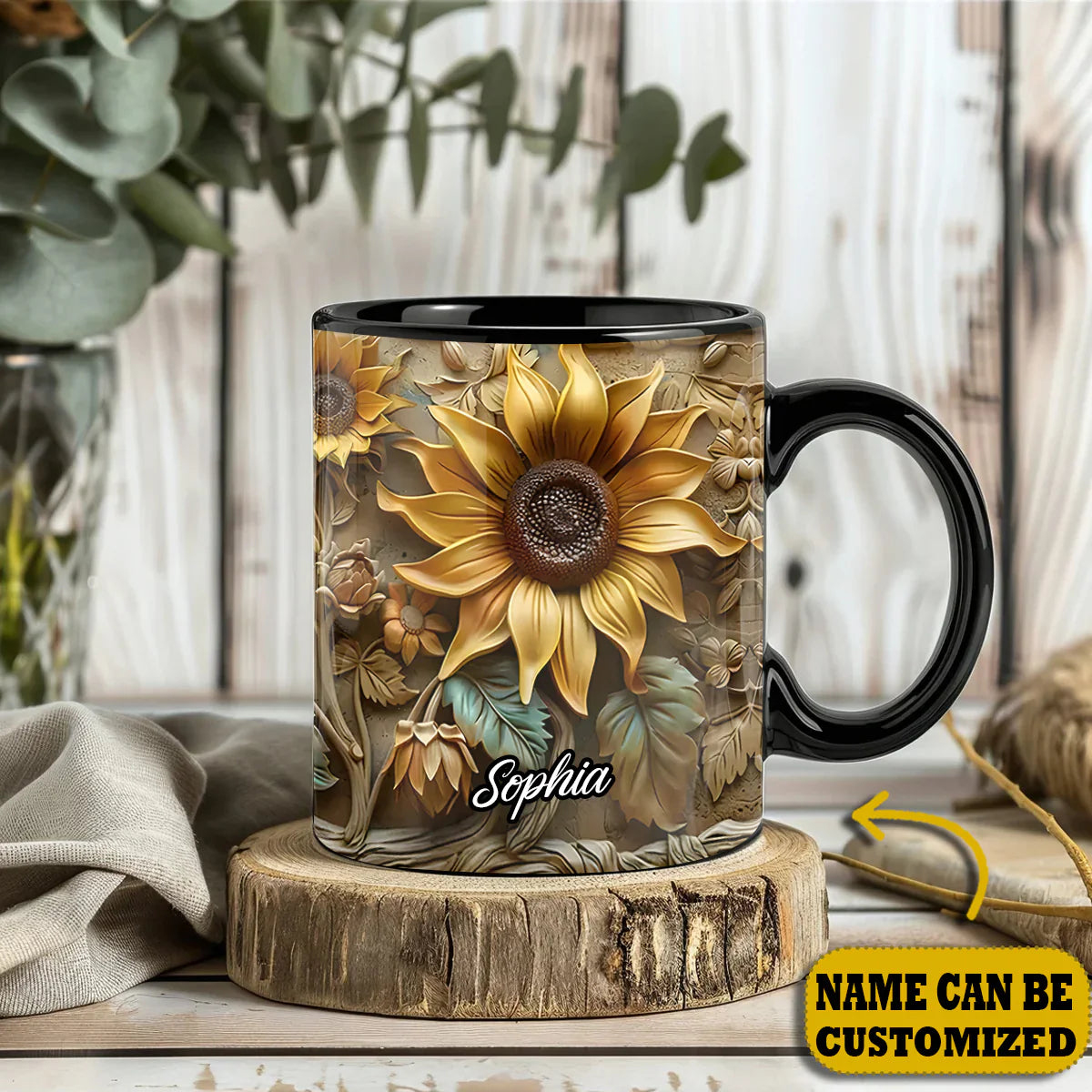 Personalized Sunflower Garden Mug Nature Themed Coffee Mugs Gifts For Flower Lovers