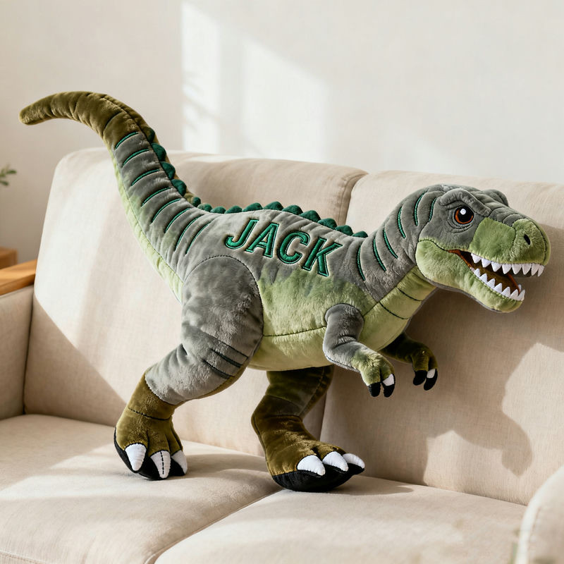 Personalized T Rex Dinosaur Pillow Sofa Decor Christmas Gifts For Dinosaur Lovers