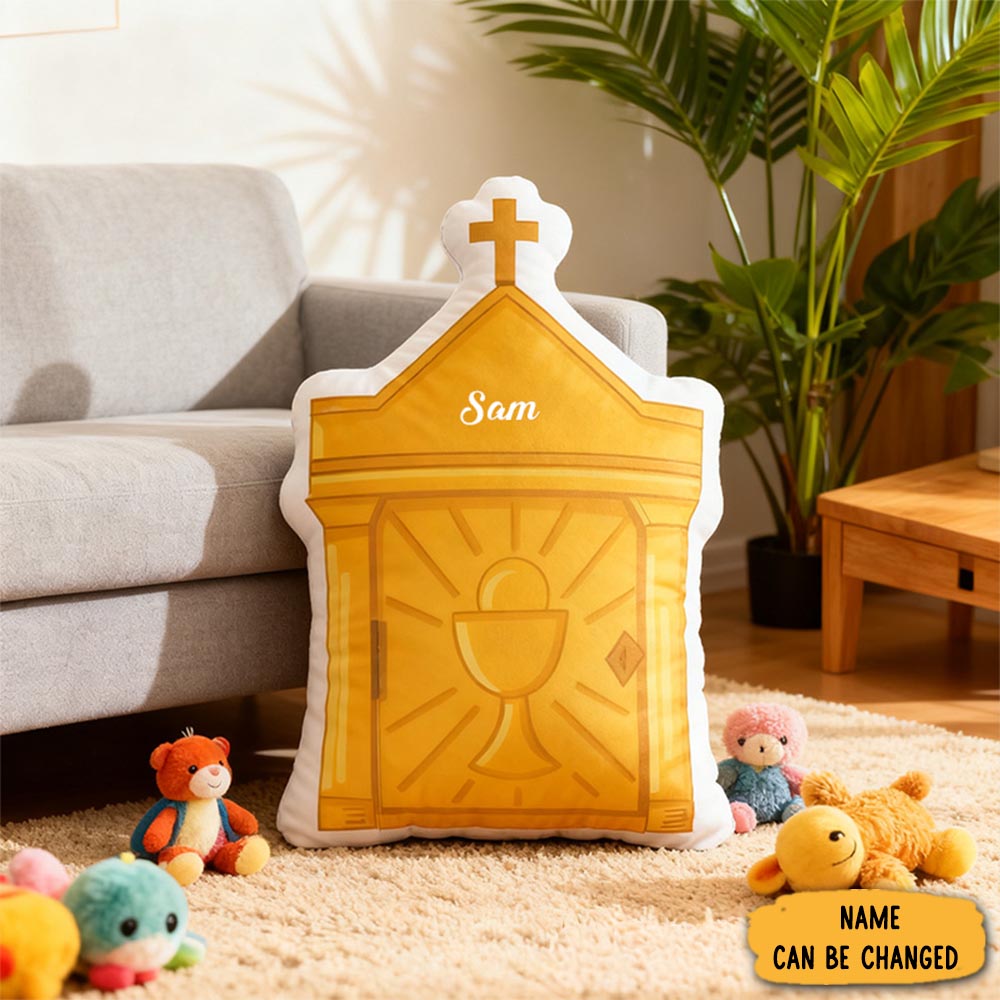 Personalized Tabernacle Pillow Religious Pillow Sofa Accent Catholic Gifts