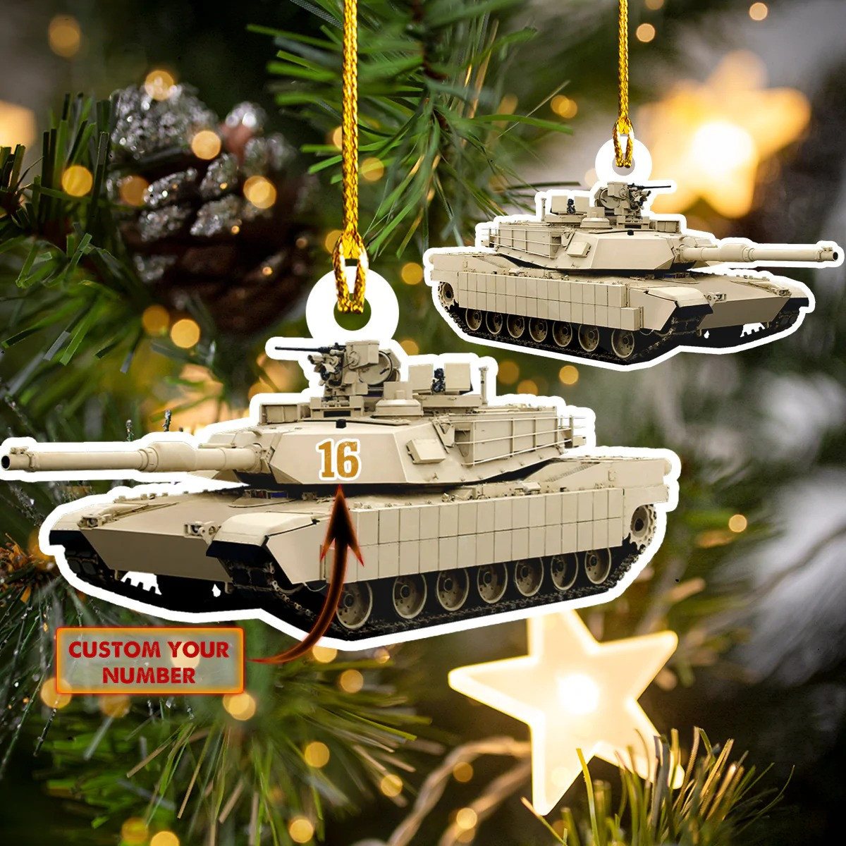 Personalized Tank Ornament Tank Lovers Christmas Tree Decorations Ideas 2024