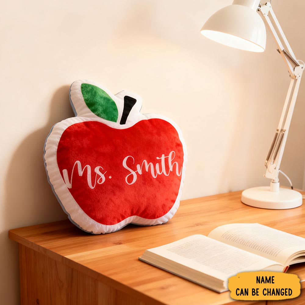Personalized Teacher Throw Pillow Apple Design Home Decor Christmas Gifts For Teachers
