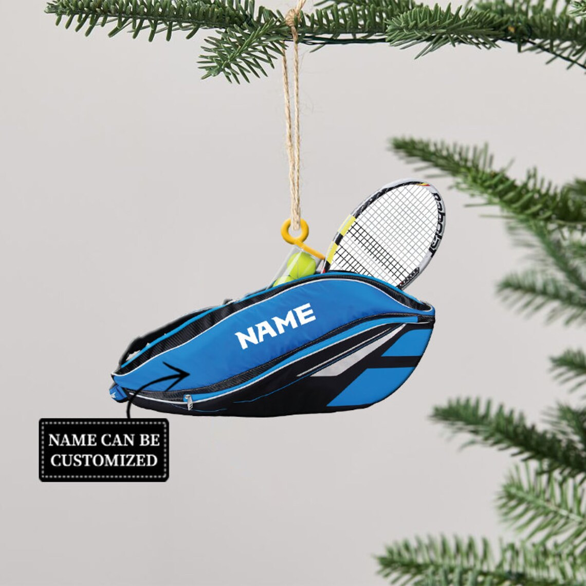 Personalized Tennis Backpacks Christmas Ornament Tennis Christmas Ornament Decor Xmas Hanging Ornament Tennis Lovers Gift