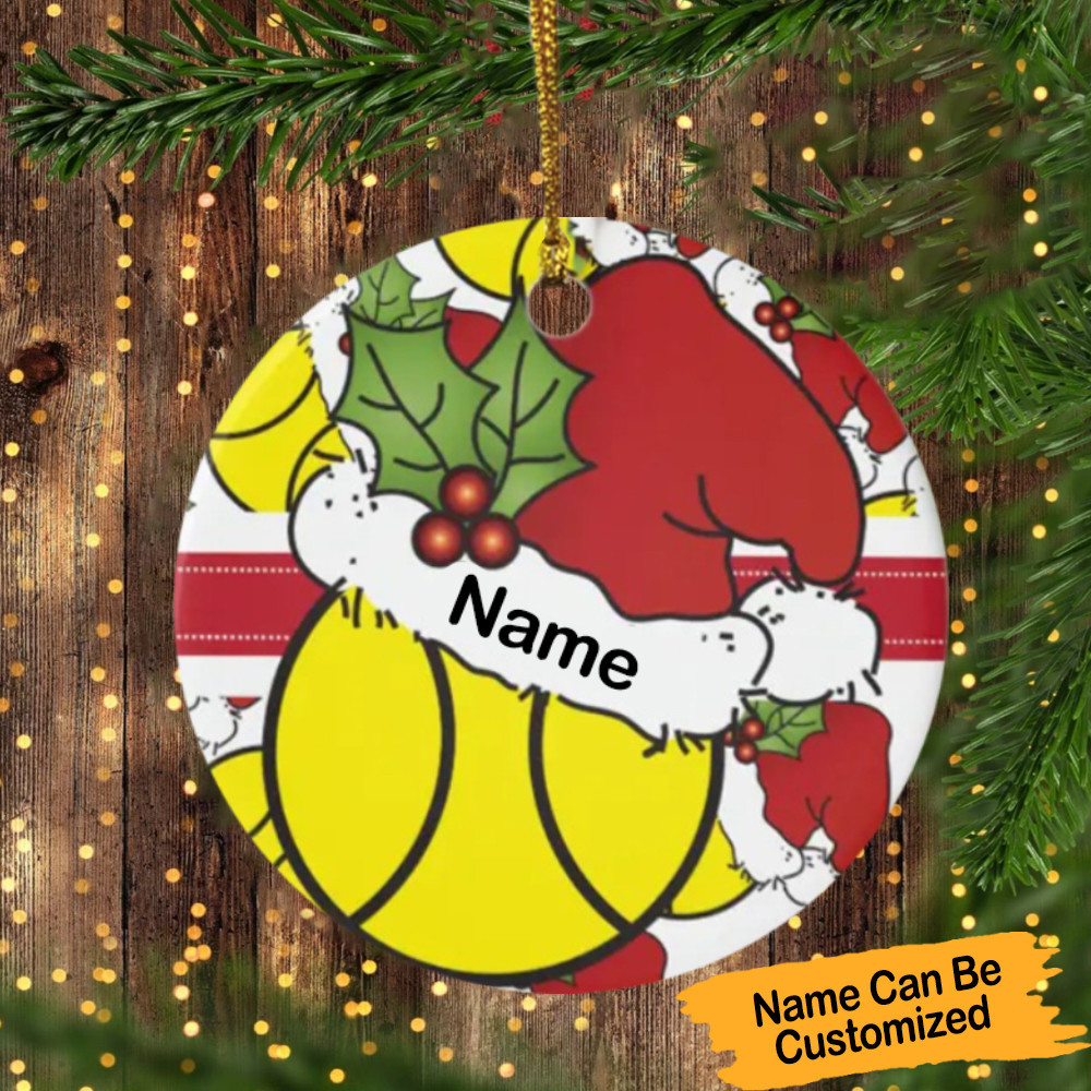 Personalized Tennis Ball Ornament 2024 Christmas Tree Decoration Gifts For Tennis Players
