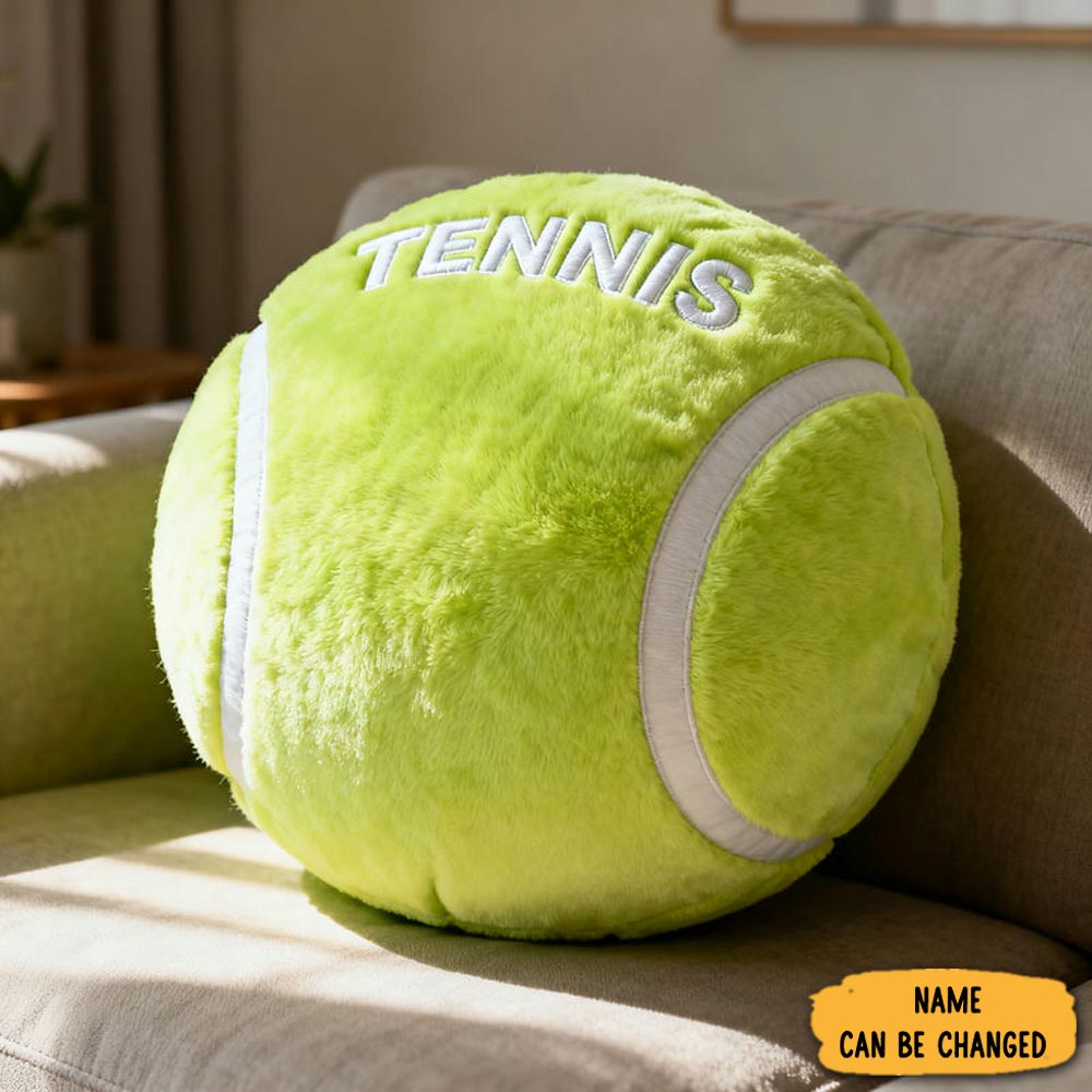Personalized Tennis Ball Pillow Tennis Themed Home Decor Gifts For Friends