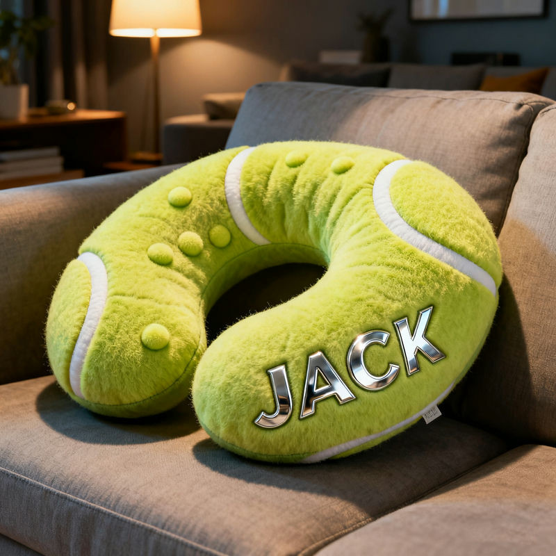 Personalized Tennis Surface U Shaped Pillow Indoor Decor Christmas Gifts For Tennis Lovers
